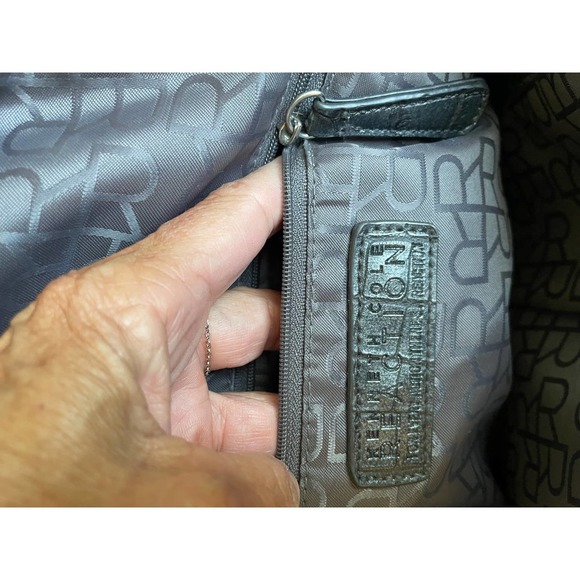 Kenneth Cole Leather Backpack Adjustable Strap Zip Pocket One Size Black - Picture 11 of 11